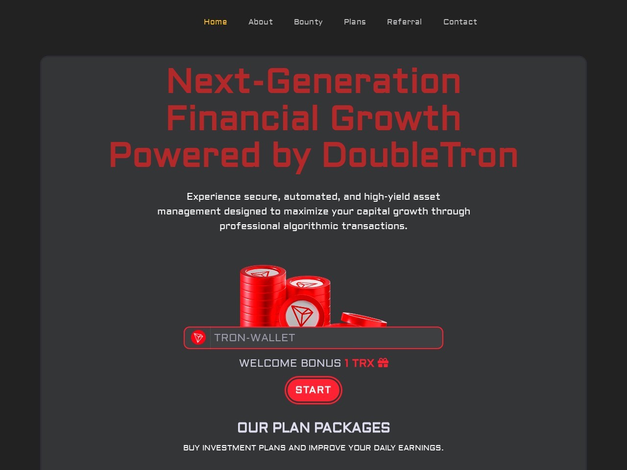 HYIP game DoubleTron