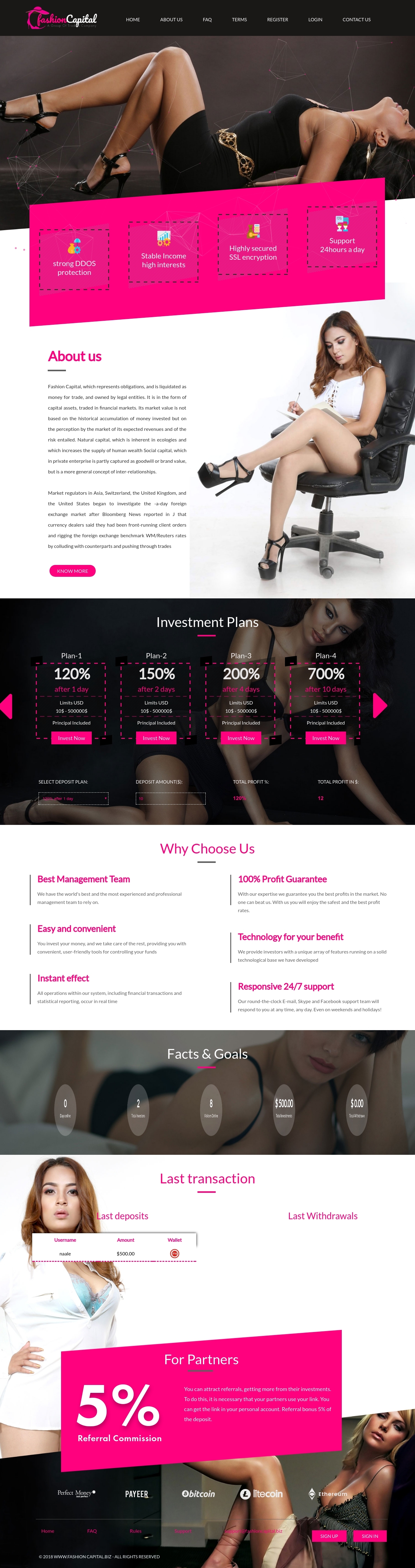 Investment HYIP Fashioncapital