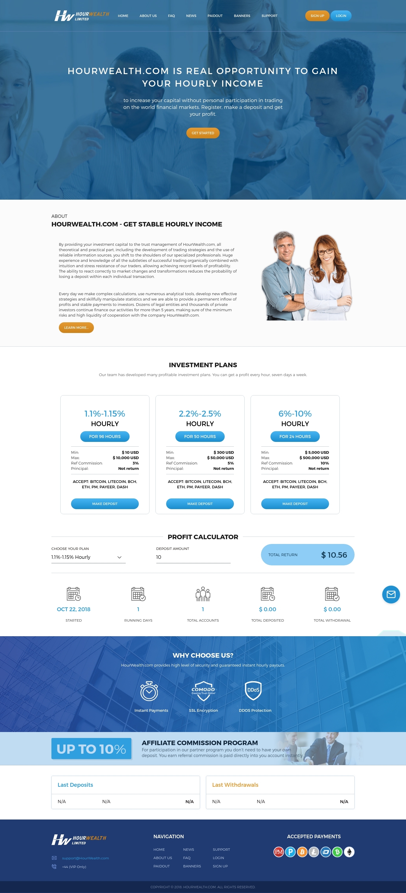 Gaming HYIP project HourWealth