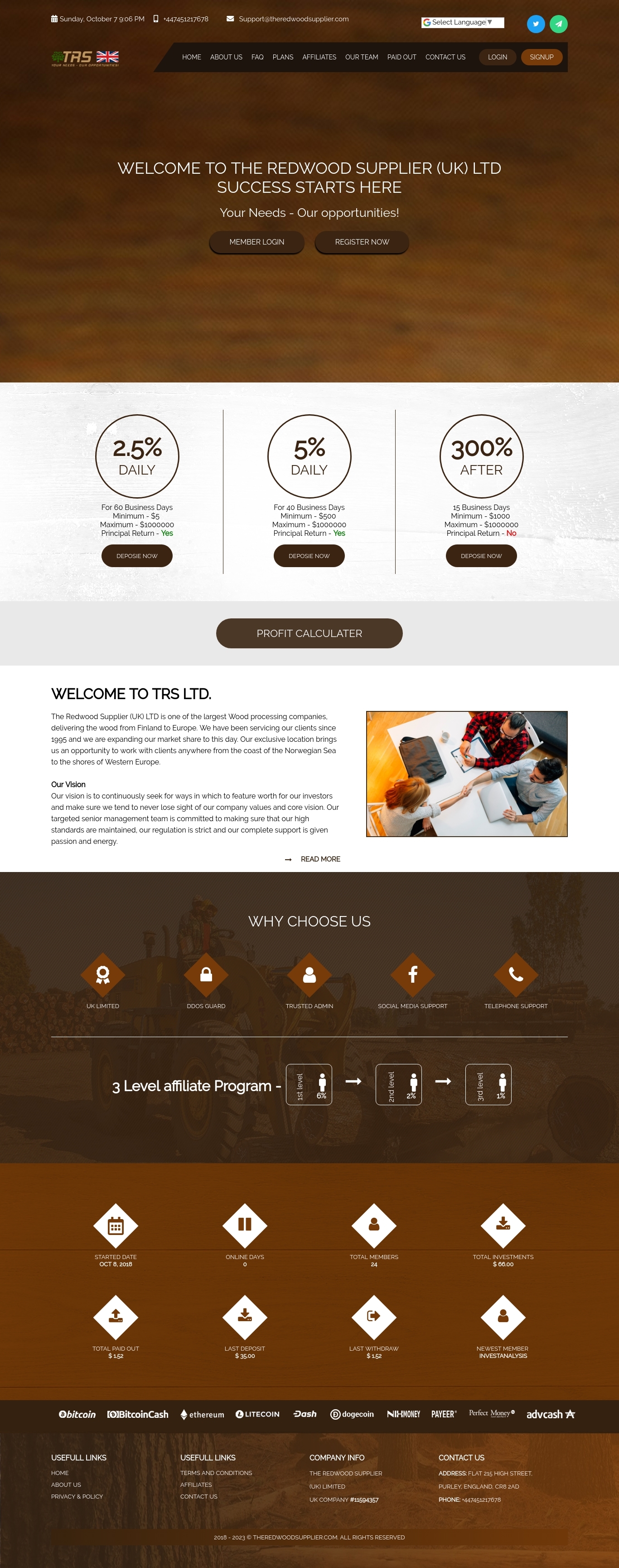Gaming HYIP project Theredwoodsupplier