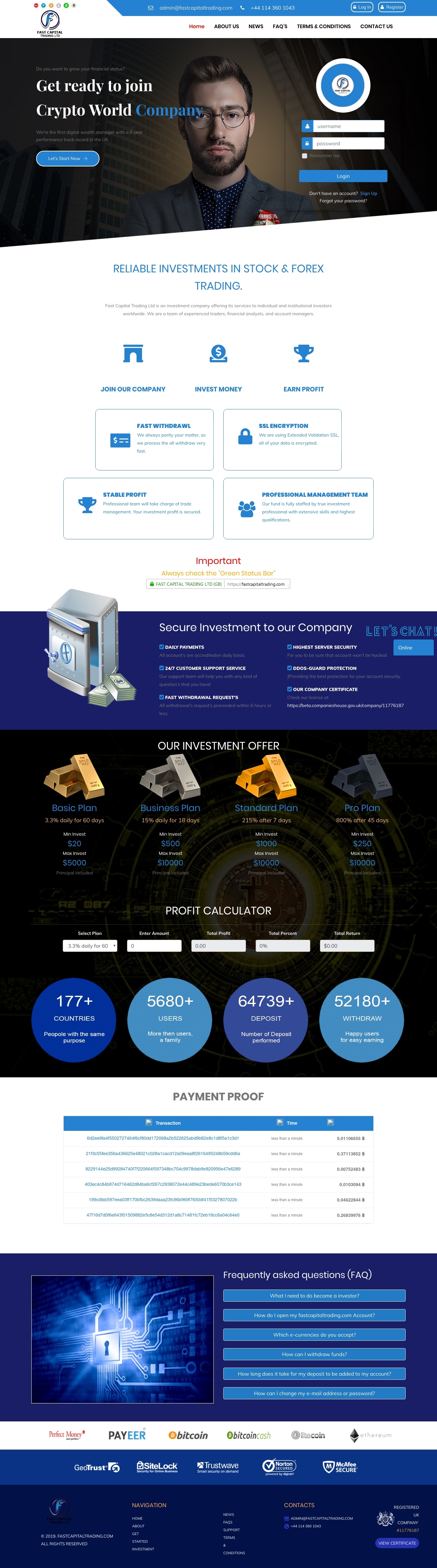 HYIP project Fastcapitaltrading