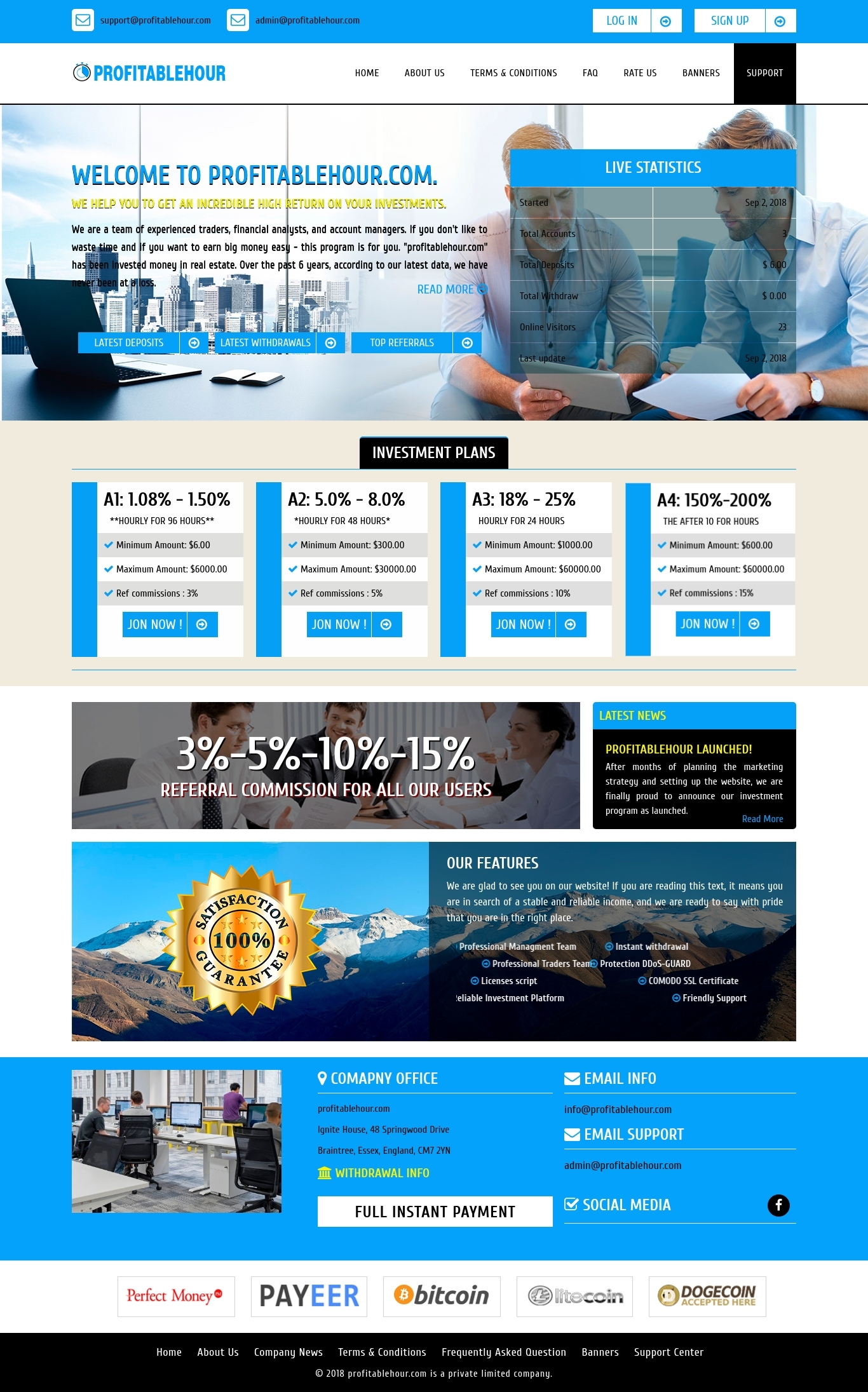 Gaming HYIP project PROFITABLEHOUR