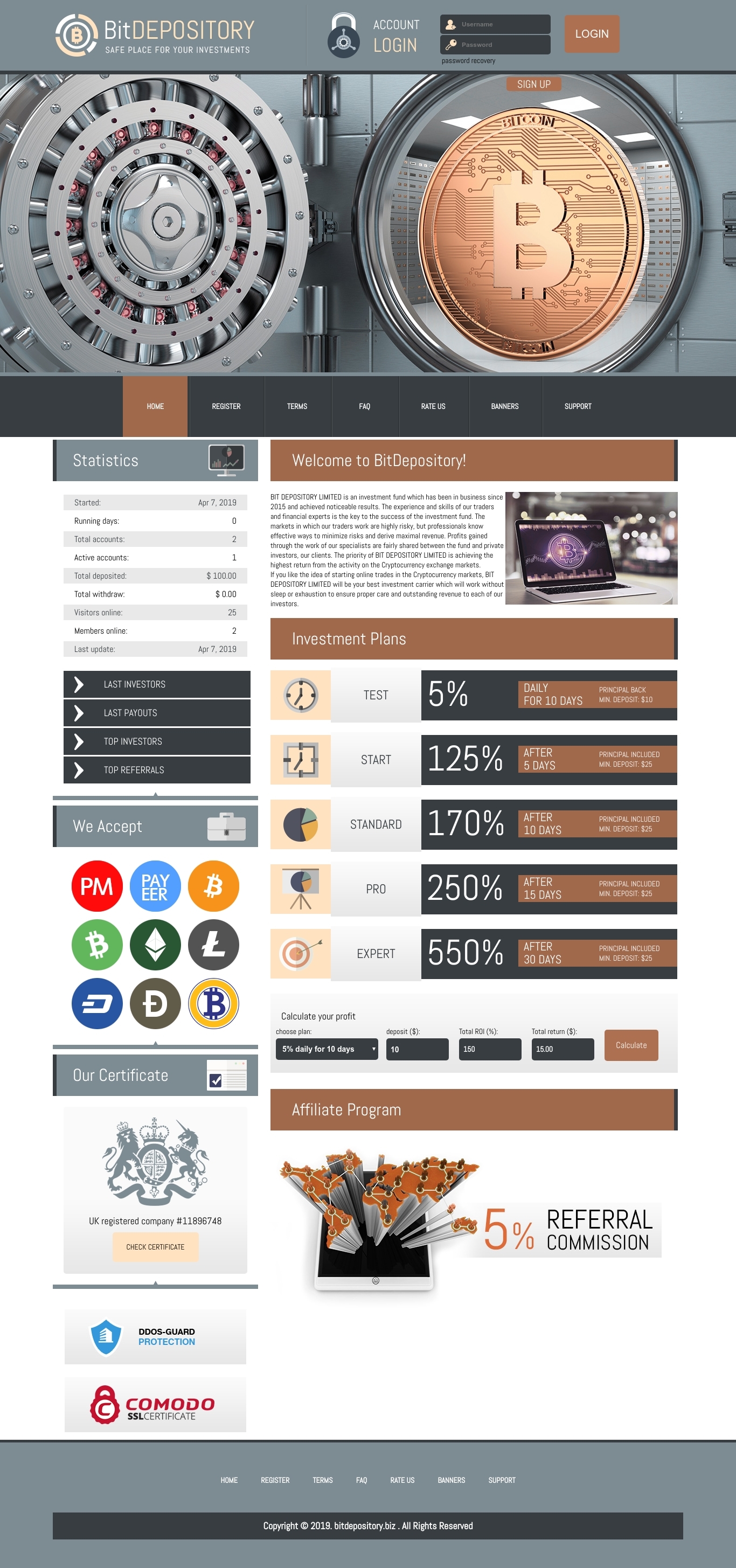 HYIP Bit Depository