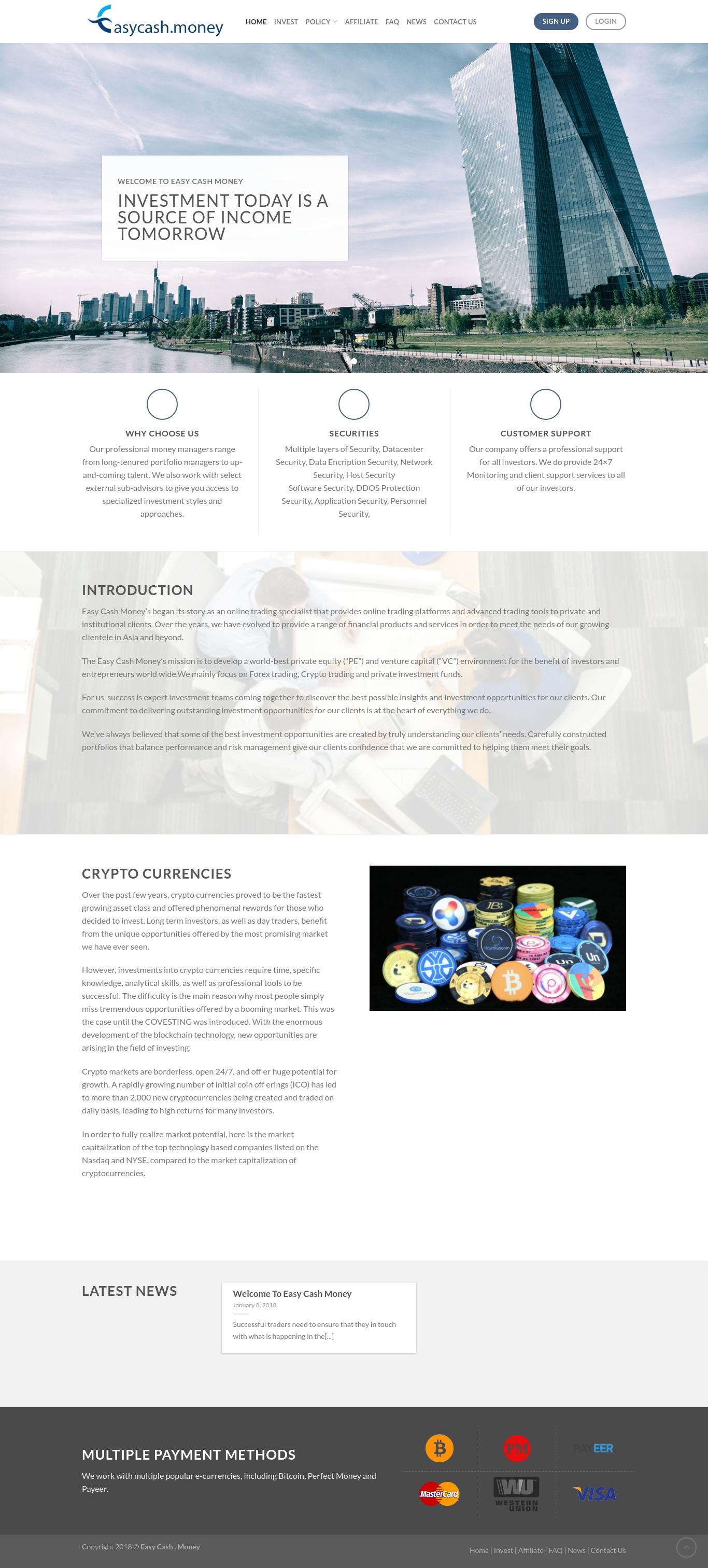 Investment project Easy Cash Money