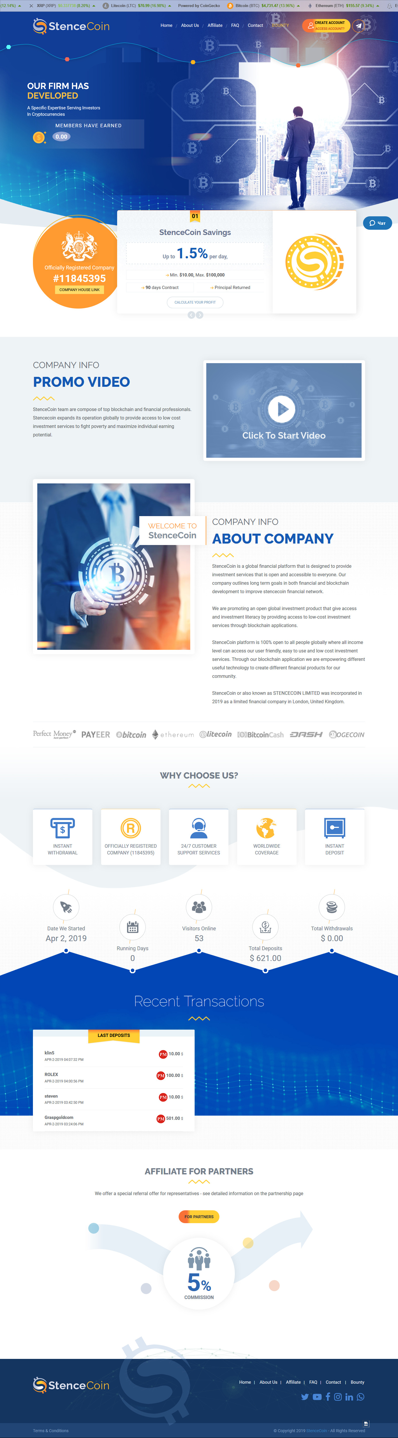 Invest project Stencecoin