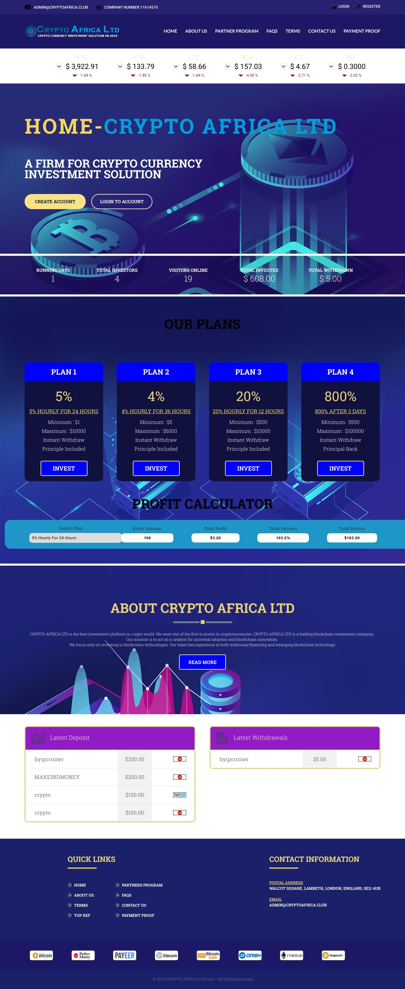 HYIP Cryptoafrica