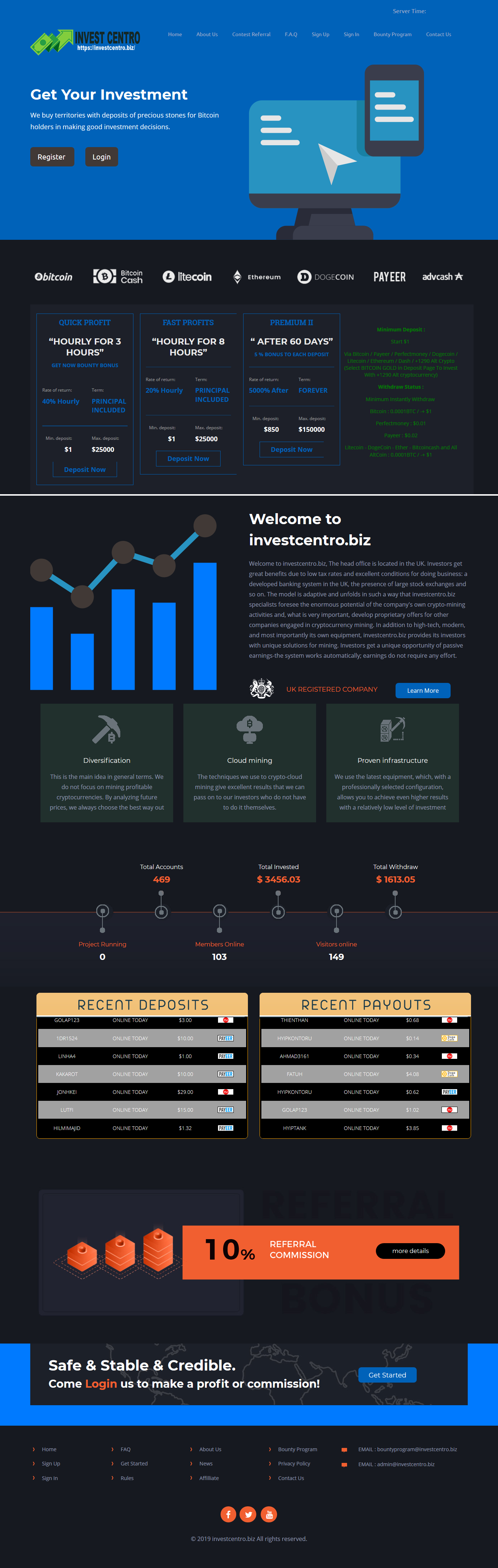 Invest project investcentro.biz