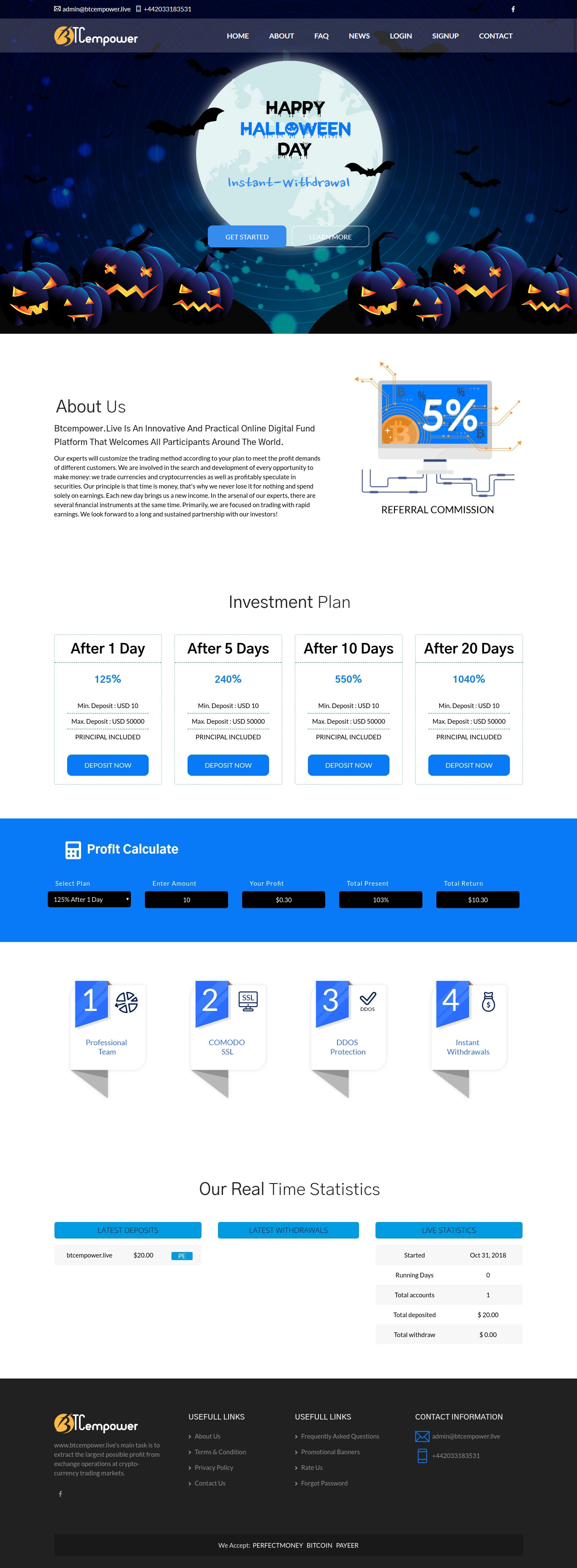 HYIP project Btcempower