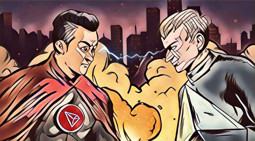 The confrontation between the crypto giants Tron and Ethereum